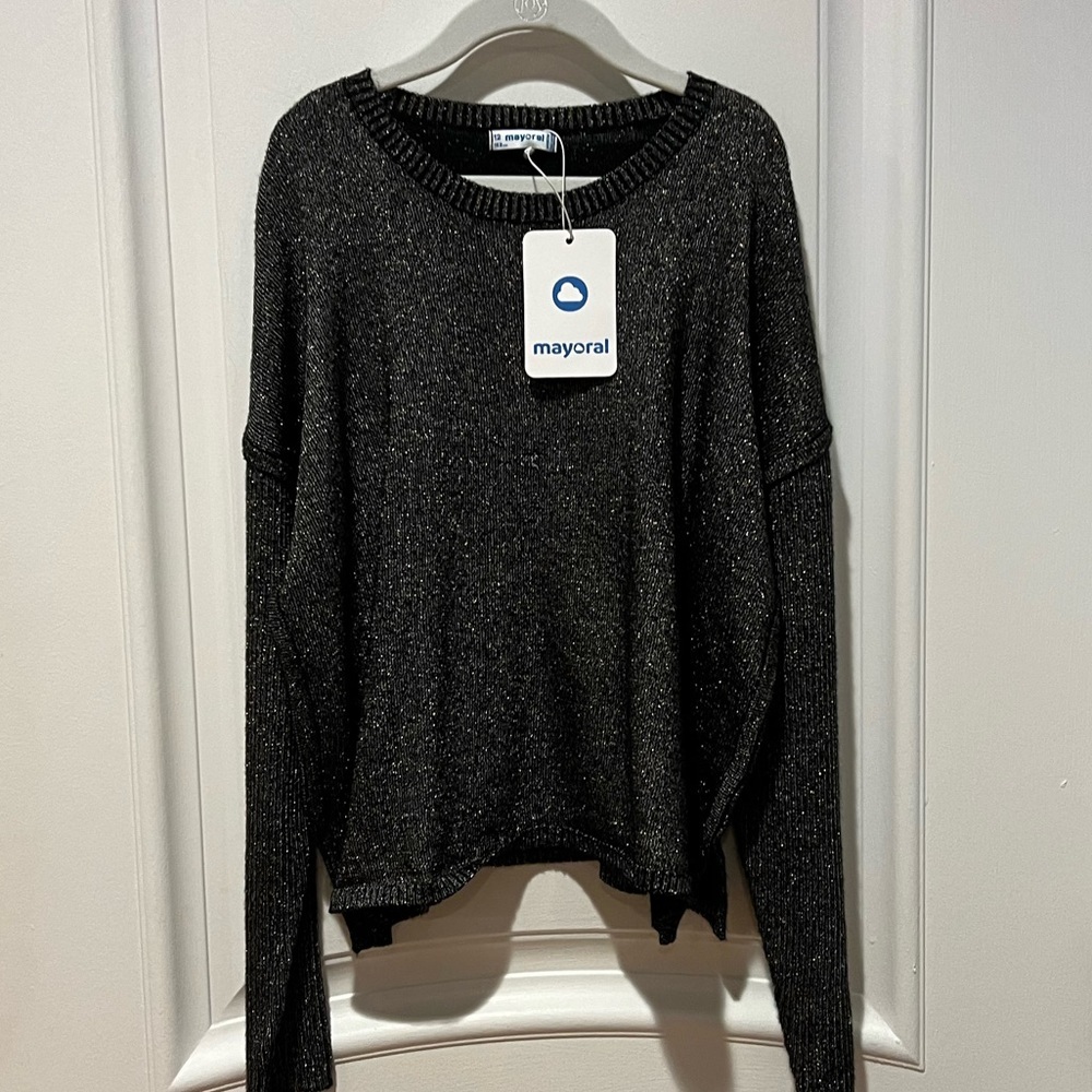 NWT MAYORAL Girls Metallic Sweater Size 12